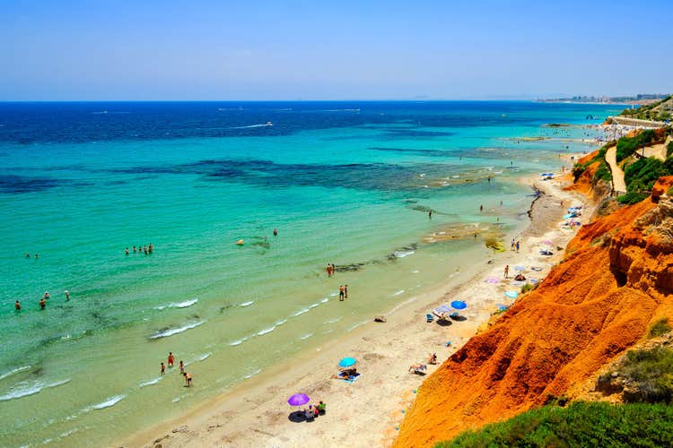 Photos of beautiful landscape of Cabo Roig and Campoamor, Spain.