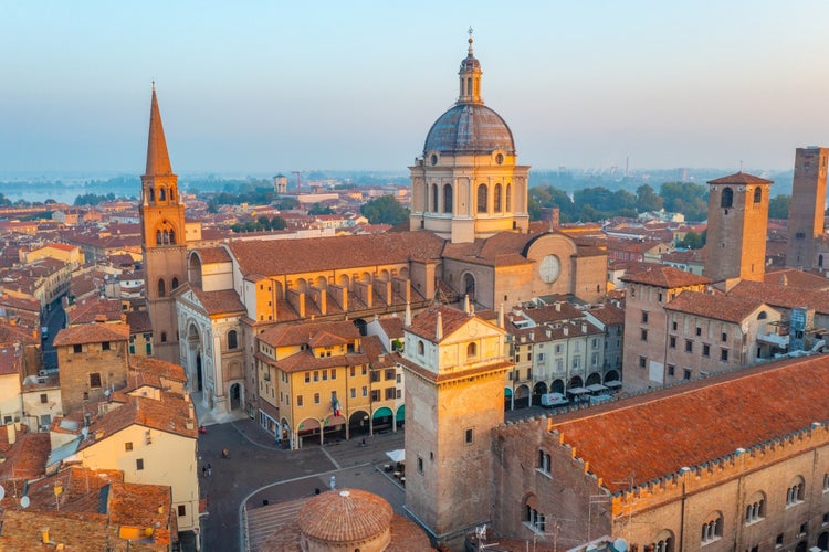 photo of Aerial view of Basilica di Sant'Andrea in Mantua, Italy.