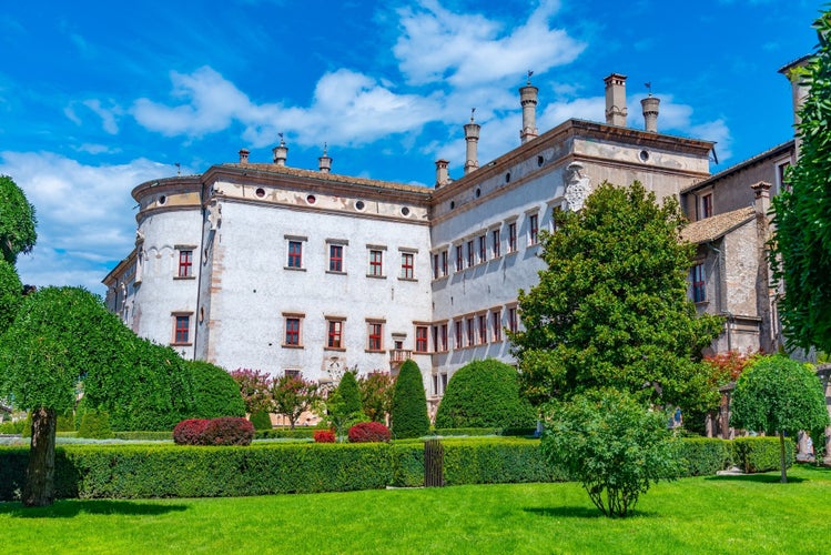 Courtyard of Castello del Buonconsiglio in Trento, Italy.