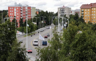 Oulu Finland Aerial landscape photo.