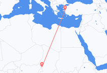 N Djamena에서 출발해 이즈미르로 향하는 항공편