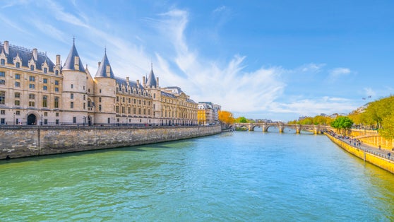 The Conciergerie - former courthouse and prison at river Seine in Paris, France