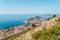 Photo of aerial view of Dubrovnik, Croatia and Cable car from mount Srđ, Croatia.