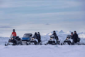 Abisko: Frábær snjósleðaferð með Abiskojaure-vatninu