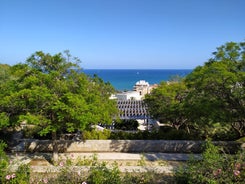 Photo of Altea white village skyline in Alicante at Mediterranean Spain.