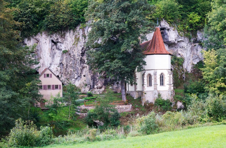 Photo of The Chapel St. Wendel zum Stein near Dörzbach, Hohenlohe, Baden-Württemberg, Germany.