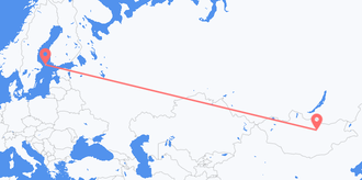 Flyreiser fra Mongolia til Åland