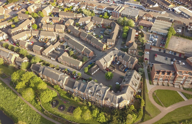 photo of view of Aerial photography of Taunton.