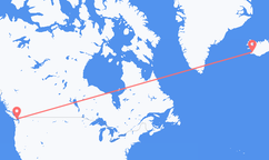 Flyreiser fra Victoria, Canada til Reykjavík, Island