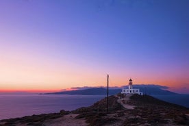 Visite en petit groupe du phare d'Armenistis au coucher du soleil à Mykonos