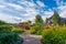 Photo of walkway at beautiful botanical garden at Oslo Norway.