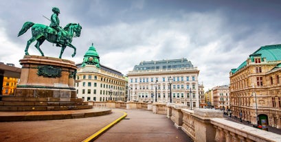 Linz, Austria. Panoramic view of the old town.