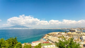 Photo of aerial View of Castellammare di Stabia from the cableway, Italy.