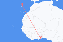 Flyrejser fra Accra til Porto Santo