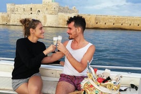 Tour en bateau d'Ortigia, grottes marines et plongée avec tuba