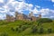 Photo of landscape with medieval Rakvere castle, Estonia.