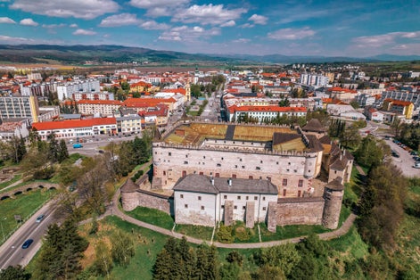 Photo of Aerial view of the castle in Zvolen, Slovakia.