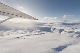 Volo panoramico sopra i siti di eruzione vulcanica di Vatnajökull