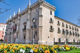 Photo of Facade of Santiago de Compostela cathedral in Obradoiro square, Spain.