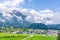 photo of a beautiful mountain view at Abtenau is a market town in the Hallein District of Salzburg in Austria.