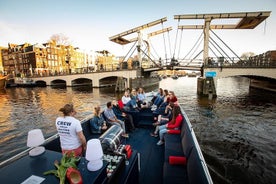 Amsterdam kanalrundfart med liveguide og ubegrænset drinks