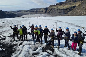 Aventura na costa sul com excursão diurna de caminhada nas geleiras saindo de Reykjavik