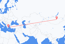 울란바토르에서 출발해 아테네로 향하는 항공편