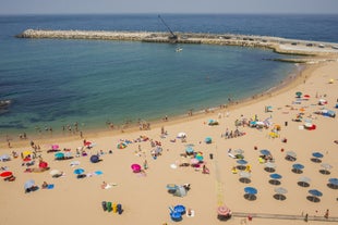 Photo of aerial view of Ericeira, Portugal.