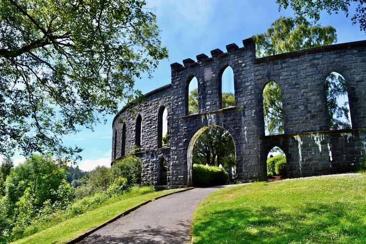 photo of view of McCaig's Tower in Oban, Scotland.