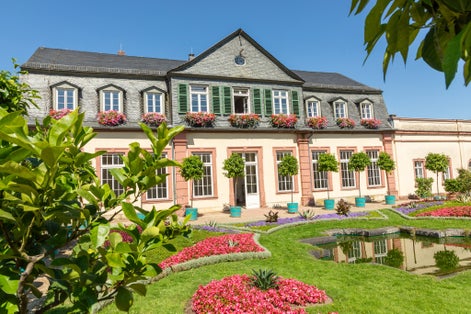 Photo of scenic Orangerie in the castle of Bad Homburg, Germany .