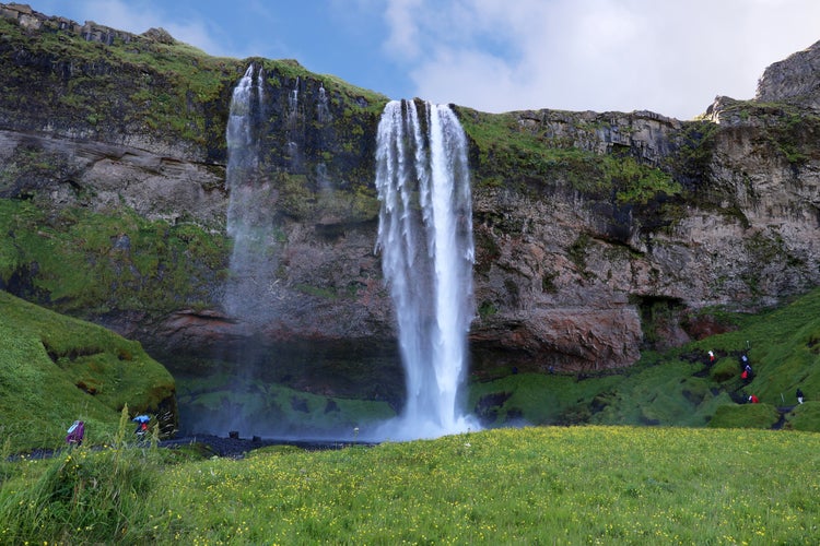 photo of Iceland-The Seljalandsfoss waterfall in the municipality of Rangárþing eystra on the ring road between Hvolsvöllur and Skógar.