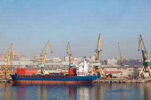 Photo of aerial View Of Constanta City Skyline In Romania.