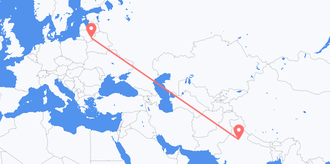 Flights from India to Lithuania