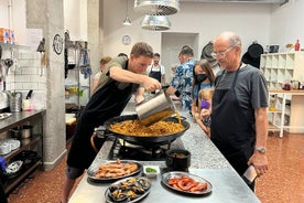 Matlagningskurs för skaldjur paella, tapas och besök på Ruzafa-marknaden.