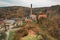 Photo of aerial view of historic coal mine and mining museum in Landek Park, Ostrava, Czech Republic.