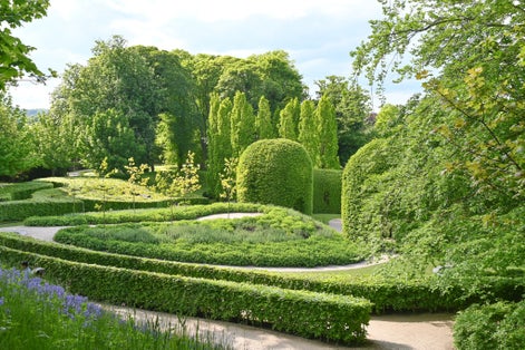 Photo of the Alnwick Garden that is one of the world’s most extraordinary contemporary gardens. From poisonous plants and treetop walkways to glorious roses and towering delphiniums, UK.