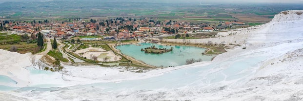 Photo of Pamukkale, natural site in Denizli Province in southwestern Turkey.