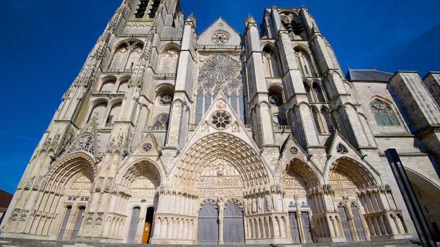 Bourges Cathedral featuring a church or cathedral and heritage architecture