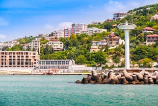 Photo of Balchik Palace of Romanian Queen Marie at Bulgarian Black Sea coastline, Balchik, Bulgaria.