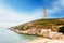 photo of a beautiful morning view on Tower of Hercules in La Coruña, Spain.