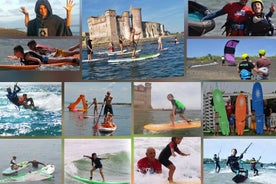 Kitesurf-Surf-Sup-Windsurf-Surfkurse und geführte Sup-Touren.