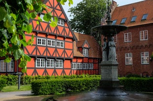 Cityscape of Aarhus in Denmark.