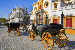 Photo of aerial view of Jaen with cathedral and Sierra Magina mountains on background, Andalusia, Spain.