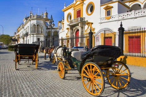Bullring of the Real Maestranza de Caballeria of Seville.