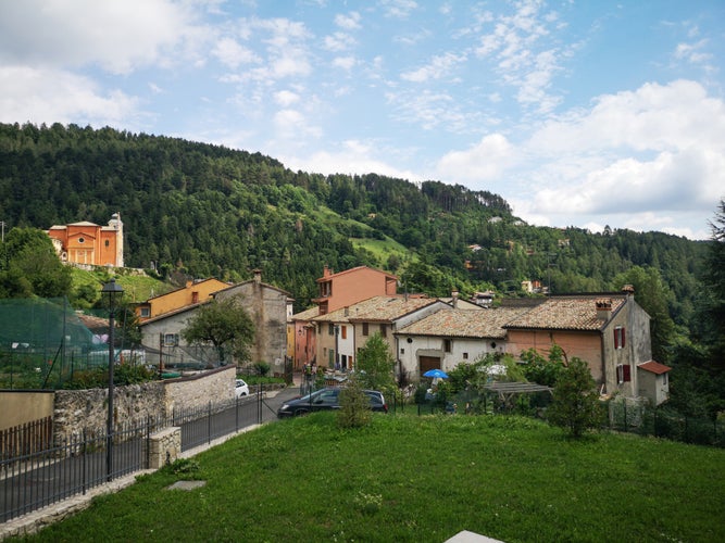 Photo of Ferrara di Monte Baldo mountain village, Verona, Italy.