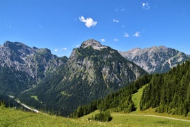 photo of an aerial view of winter resort Mayrhofen, Austria.