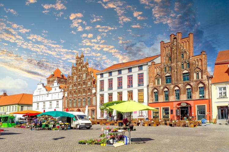 Photo of old city of Greifswald, Germany.