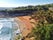 Photo of Aerial view from above of Mataleñas beach (Playa de Mataleñas) in Santander, Cantabria, Spain .