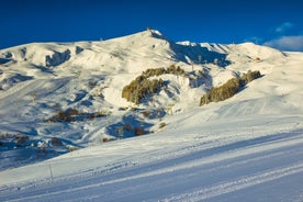 photo of the heights of the Vercors, the marly hills and the valley Val de Drome at Saint Jean De Maurienne in French countryside.