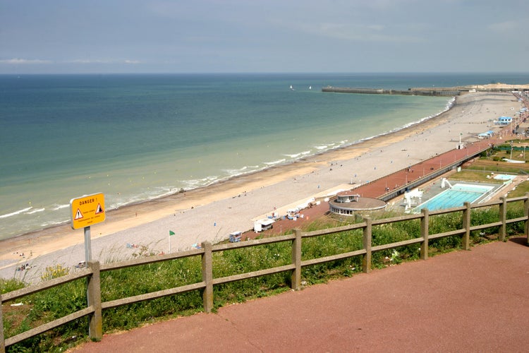 Dieppe's beach in Normandy - France.